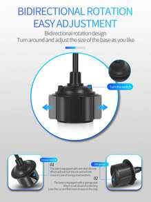 1入組可調節手機車載支架 - 黑色 - 查看 5