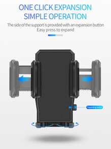 1入組可調節手機車載支架 - 黑色 - 查看 7