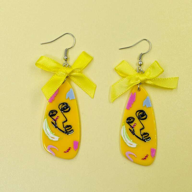 

Figure Drop Earrings, Multicolor