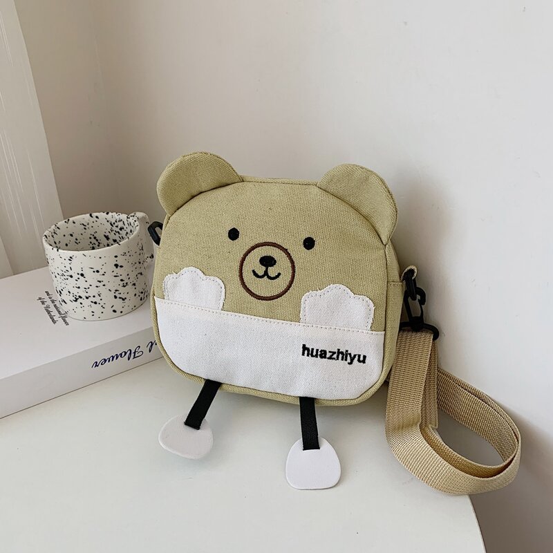 

Cartoon Design Crossbody Bag, Khaki