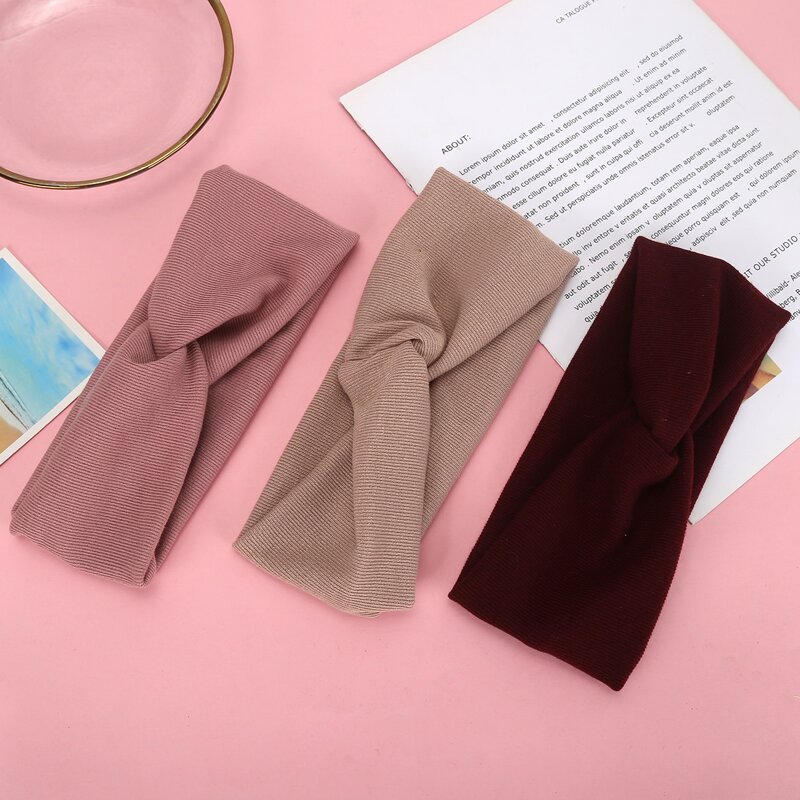 

2pcs Random Color Twist Hair Band, Multicolor