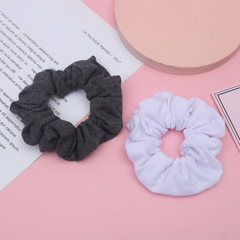 

2pcs Solid Scrunchie, Black