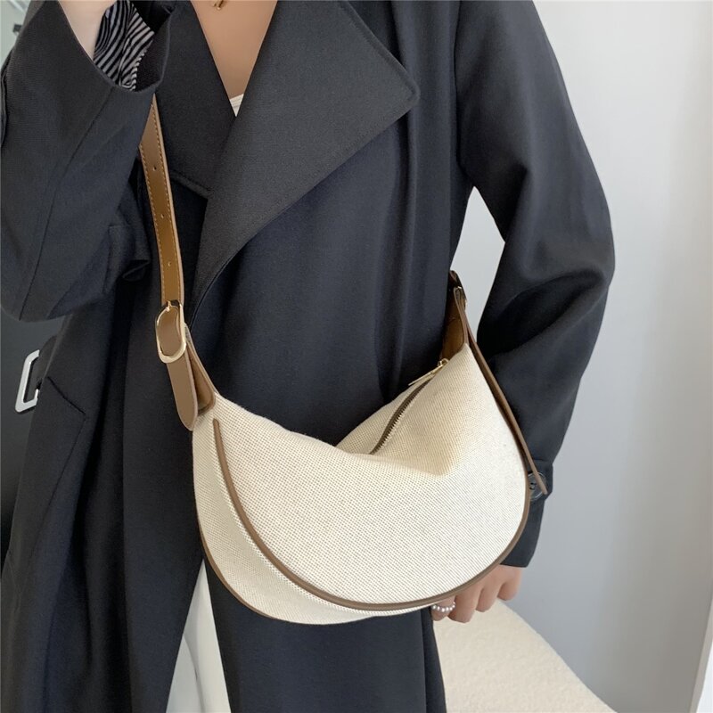 

Zipper Up Crossbody Bag, Beige