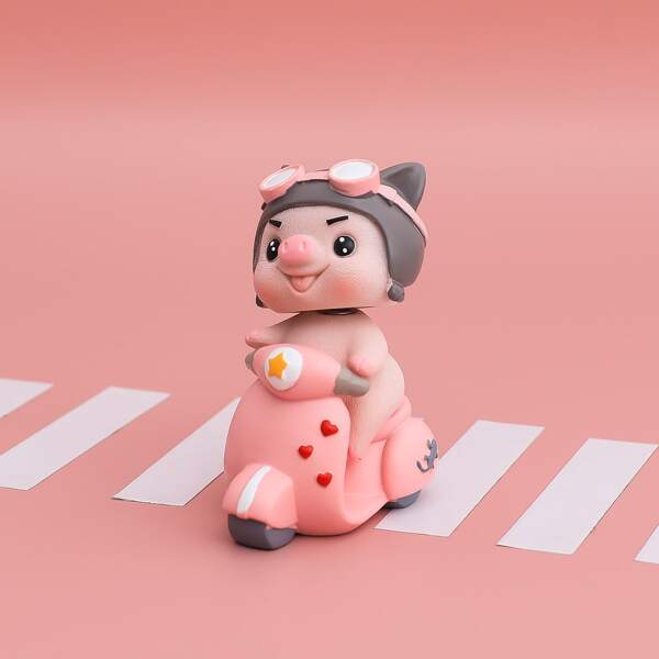 

1pc Cartoon Pig Shaped Art Decoration, Pink