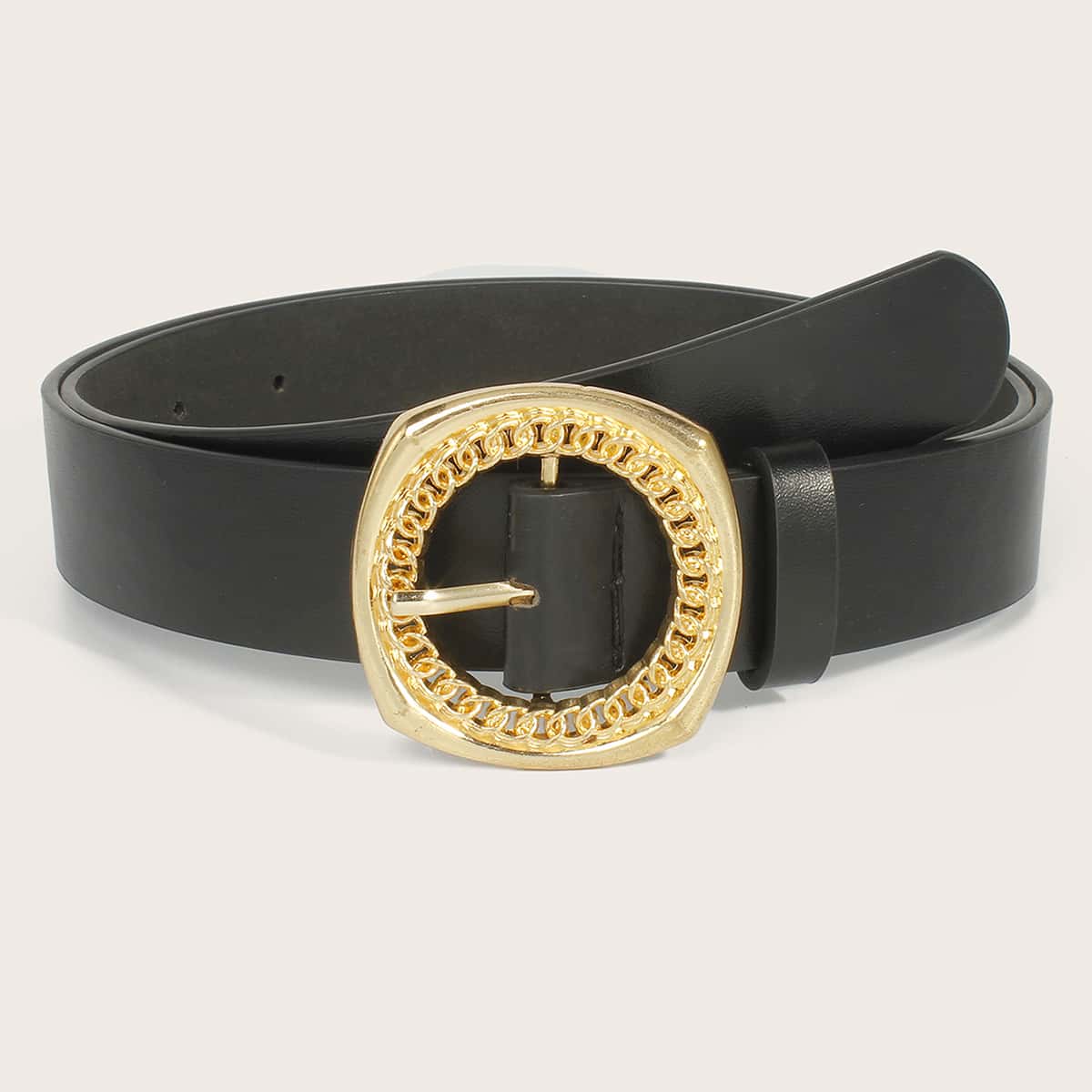 

Metal Buckle Belt, Black