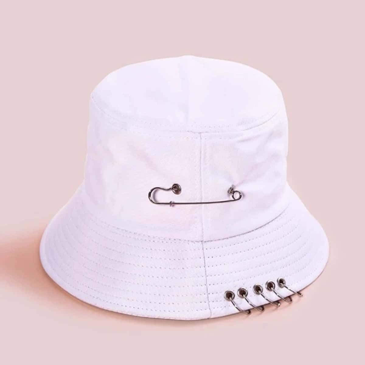 

Ring Decor Bucket Hat, White
