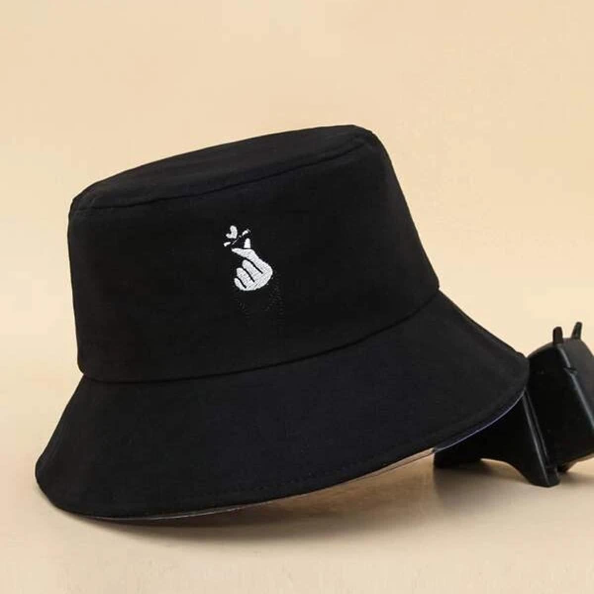

Gesture Graphic Bucket Hat, Black