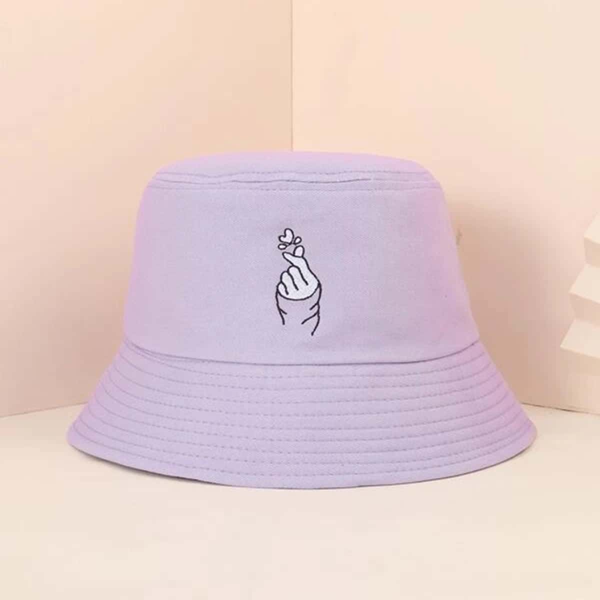 

Gesture Graphic Bucket Hat, Purple