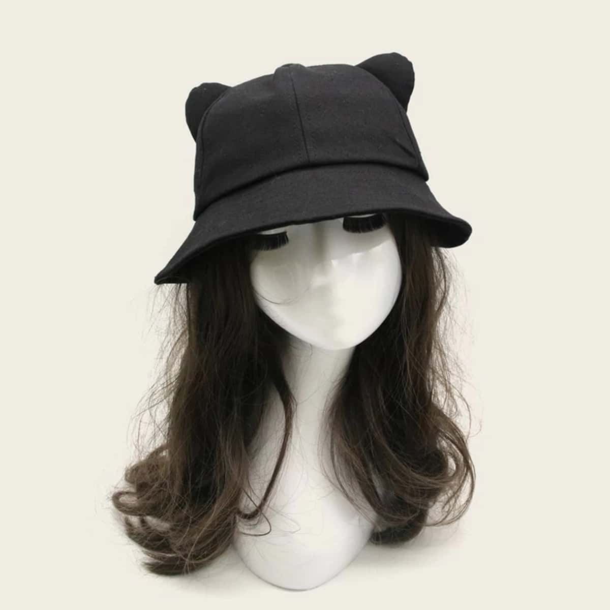 

Solid Plain Bucket Hat, Black