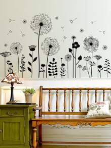 1 bộ Miếng dán tường in hình hoa bồ công anh, Hình dán, Decal dán tường, Decal nhựa vinyl trang trí nhà cửa, Vật phẩm trang trí mùa xuân làm mới ngôi nhà của bạn, Miếng dán trang trí lễ hội Quà tặng sinh nhật tốt nghiệp - màu đen - Xem 7