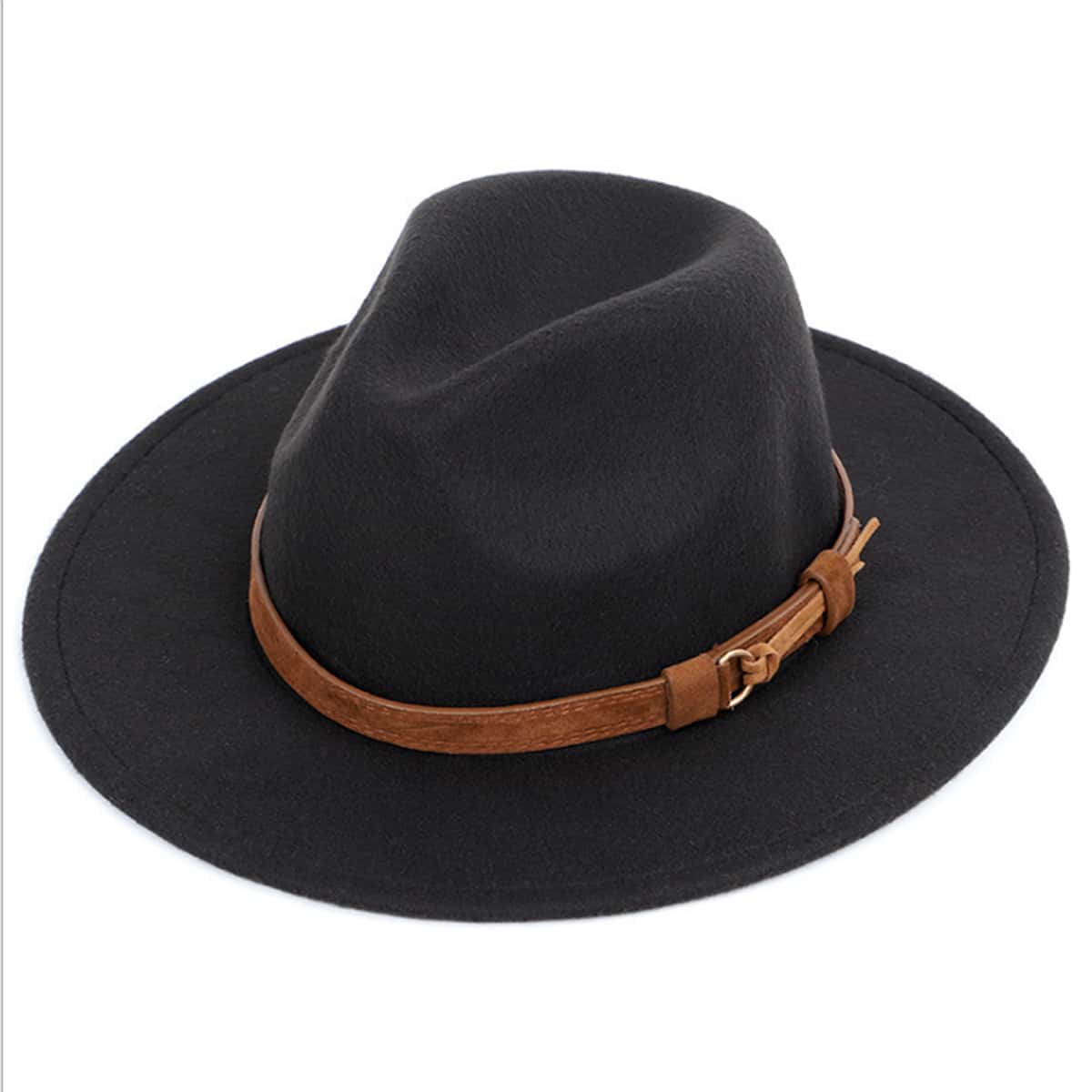 

Belt Decor Floppy Hat, Black
