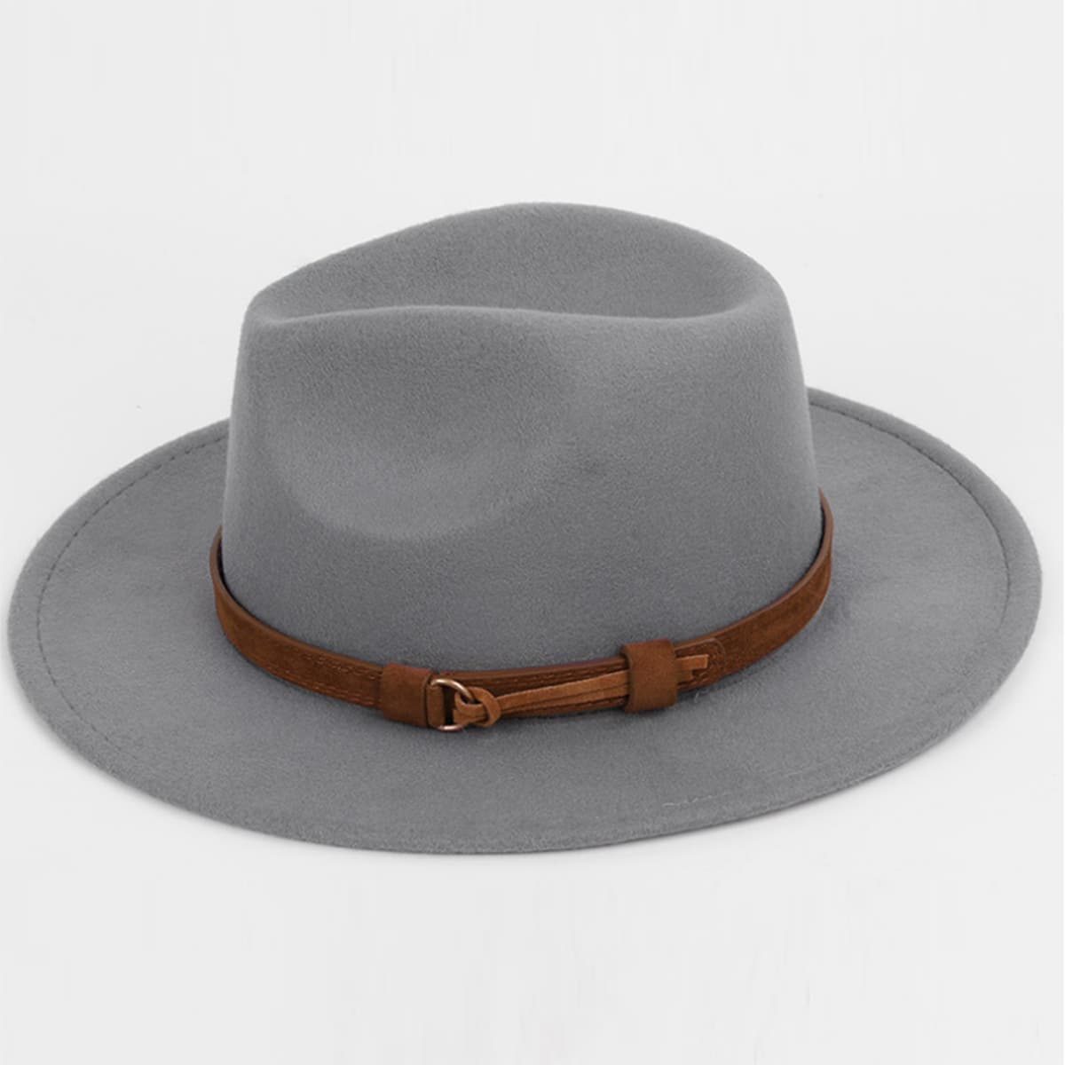 

Belt Decor Floppy Hat, Grey