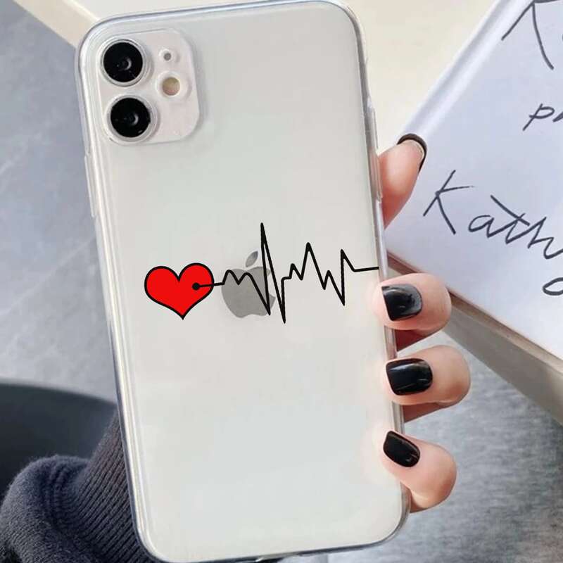 

Electrocardiogram Clear Phone Case, Multicolor