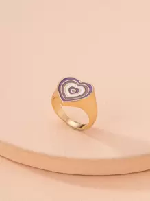 1 Nữ Châu Âu Và Mỹ Thời Trang Nhiều Màu Sắc Tinh Dầu Thả Hình Trái Tim Nhẫn Phong Cách Hàn Quốc - Nhiều màu - Xem 2