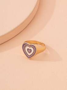 1 Nữ Châu Âu Và Mỹ Thời Trang Nhiều Màu Sắc Tinh Dầu Thả Hình Trái Tim Nhẫn Phong Cách Hàn Quốc - Nhiều màu - Xem 3