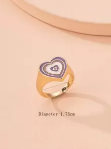 1 Nữ Châu Âu Và Mỹ Thời Trang Nhiều Màu Sắc Tinh Dầu Thả Hình Trái Tim Nhẫn Phong Cách Hàn Quốc - Nhiều màu - Xem 4