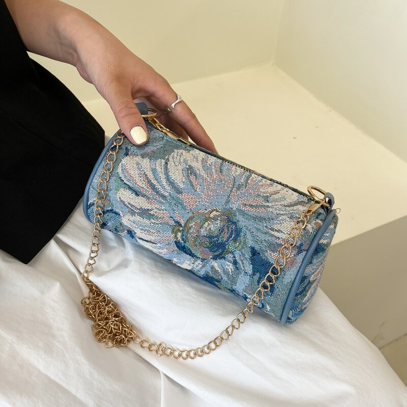 

Chain Strap Crossbody Bag, Blue