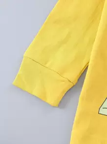 男孩字母和恐龍印花T恤和條紋圖案長褲 - 彩色 - 查看 5