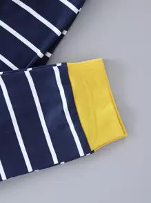 男孩字母和恐龍印花T恤和條紋圖案長褲 - 彩色 - 查看 7