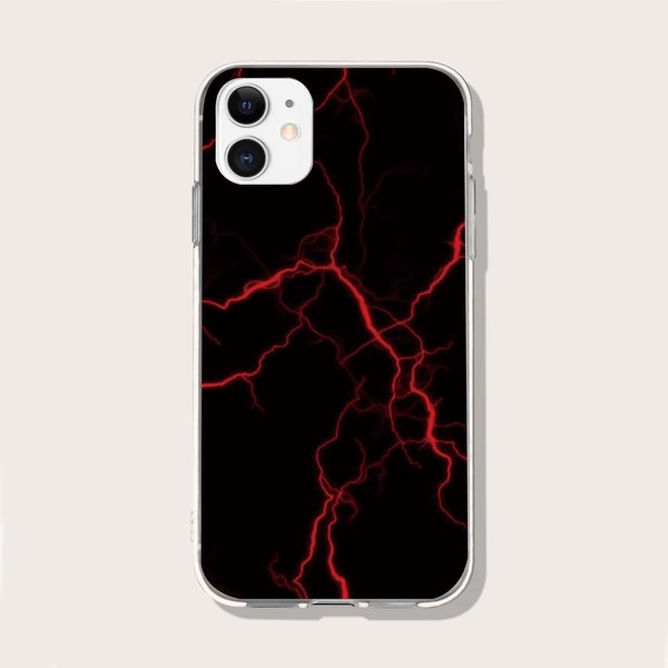 

Lightning Pattern Phone Case, Red