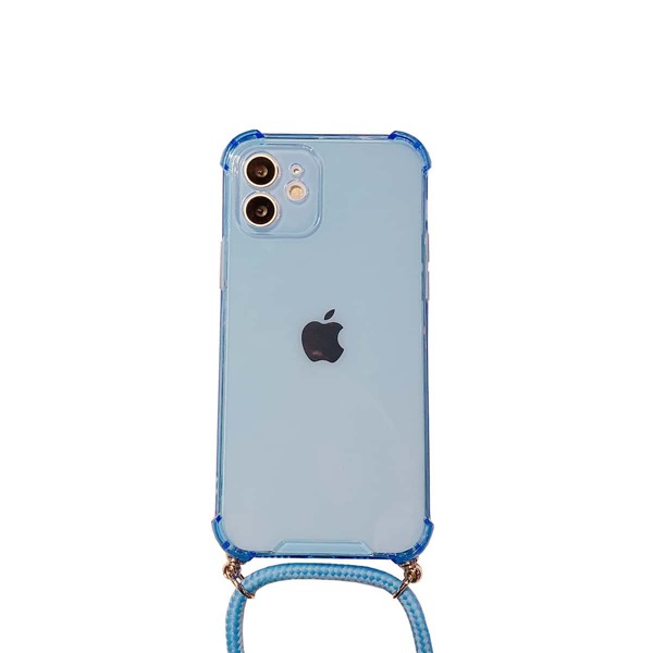 

Clear Phone Case With Lanyard, Blue
