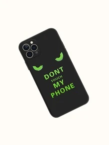Letter Graphic Phone Case - Black - View 2