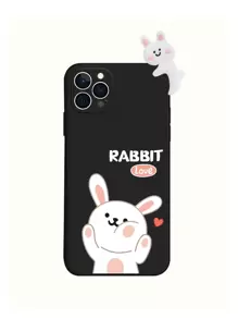Funda de móvil con estampado de dibujos animados con diseño de conejo 3D - Multicolor - Ver 1