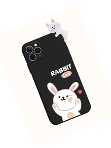 Funda de móvil con estampado de dibujos animados con diseño de conejo 3D - Multicolor - Ver 2