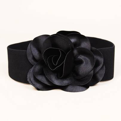 Flower Decor Wide Belt