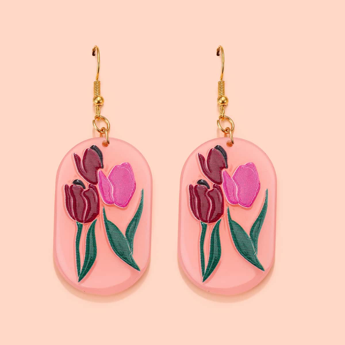 

Floral Graphic Drop Earrings, Multicolor
