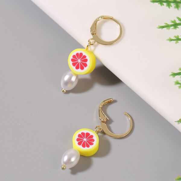

Fruit Decor Drop Earrings, Multicolor