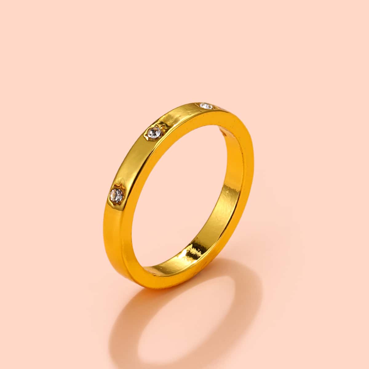 

Rhinestone Decor Ring, Gold
