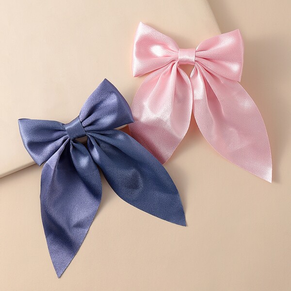 

2pcs Toddler Girls Bow Knot Hair Clip, Multicolor