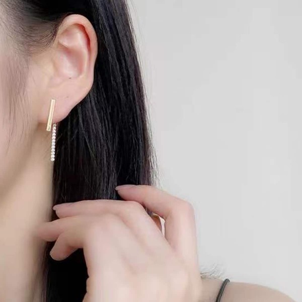 

Серьги со стразами, Золотистый