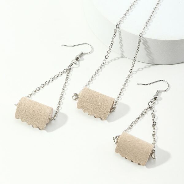 

3pcs Toilet Paper Decor Jewelry Set, Multicolor