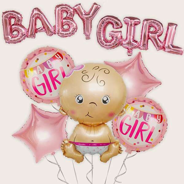 

1set Baby Shower Decoration Balloon, Pink