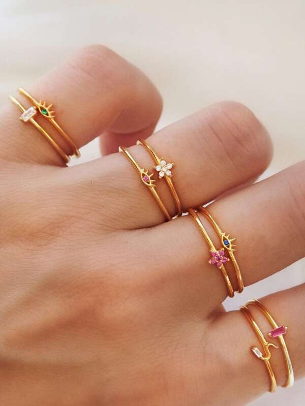 8pcs Eye Decor Ring