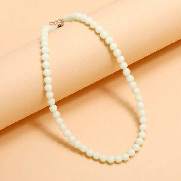 

Luminous Beaded Necklace, Green
