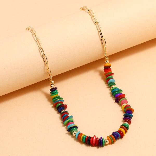 

Colorful Beaded Necklace, Multicolor