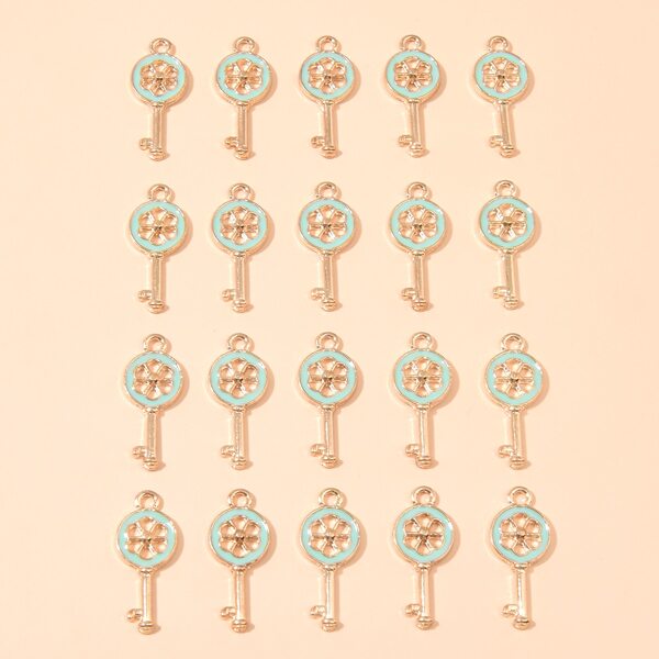 

20pcs Key DIY Jewelry Accessory, Multicolor