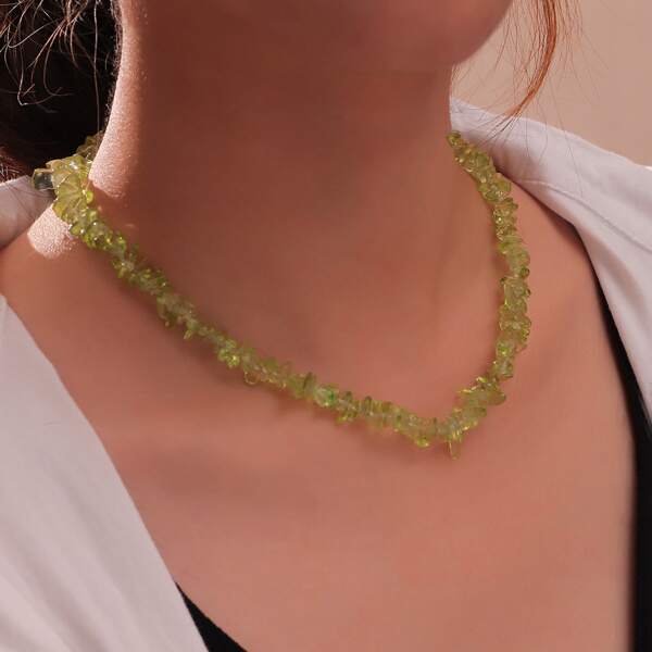 

Stone Beaded Necklace, Green