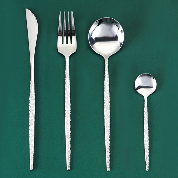 

4pcs Stainless Steel Cutlery Set, Silver