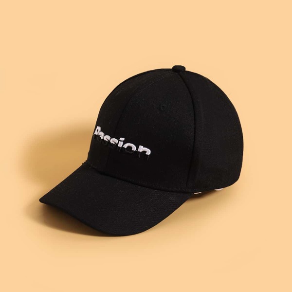 

Toddler Kids Letter Embroidery Baseball Cap, Black