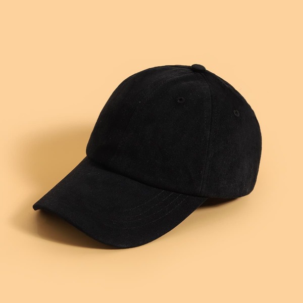 

Toddler Kids Solid Baseball Cap, Black