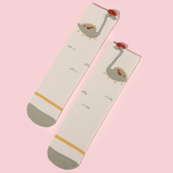 

Toddler Kids Cartoon Graphic Over The Calf Socks, Multicolor