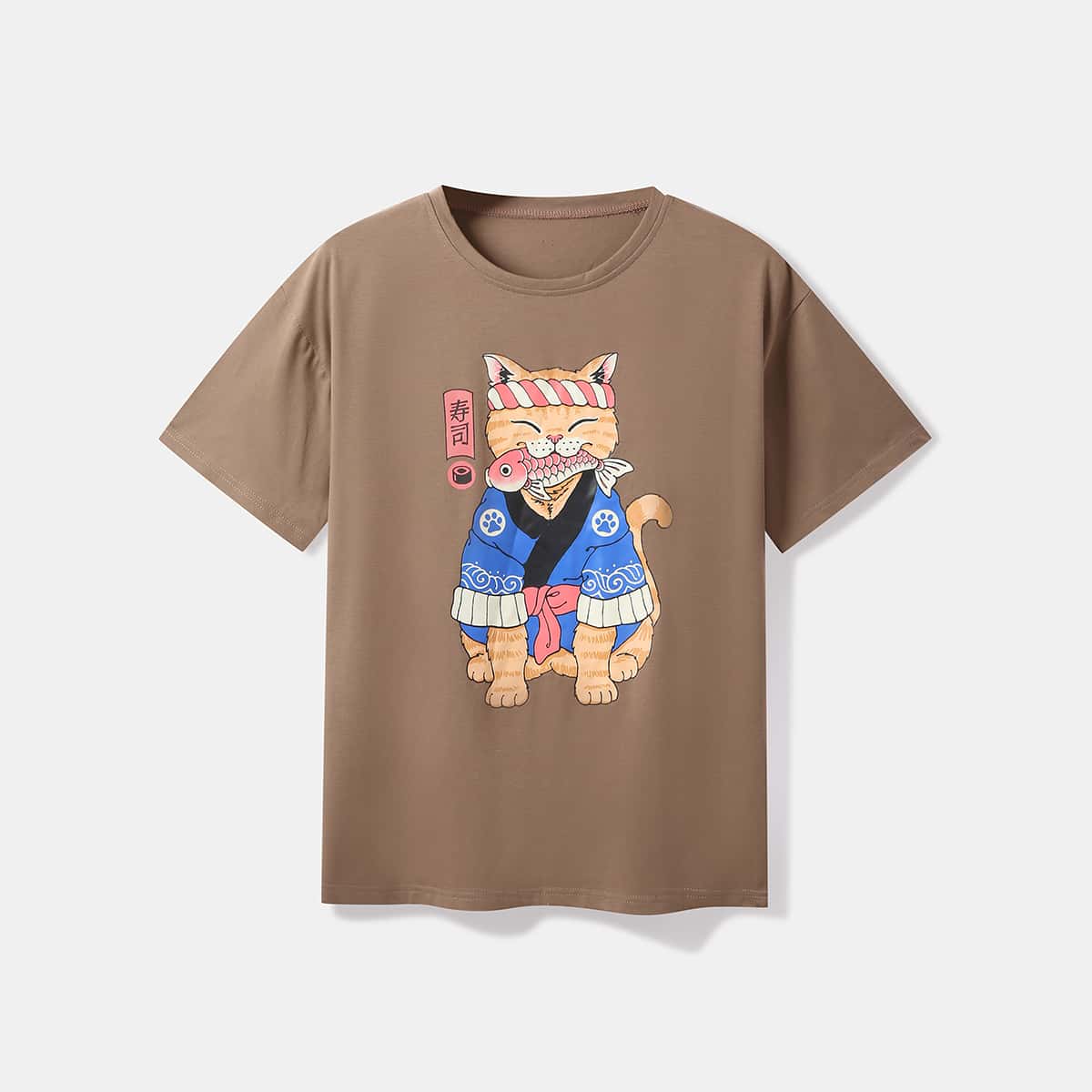 

Car Graphic Oversized Tee, Mocha brown