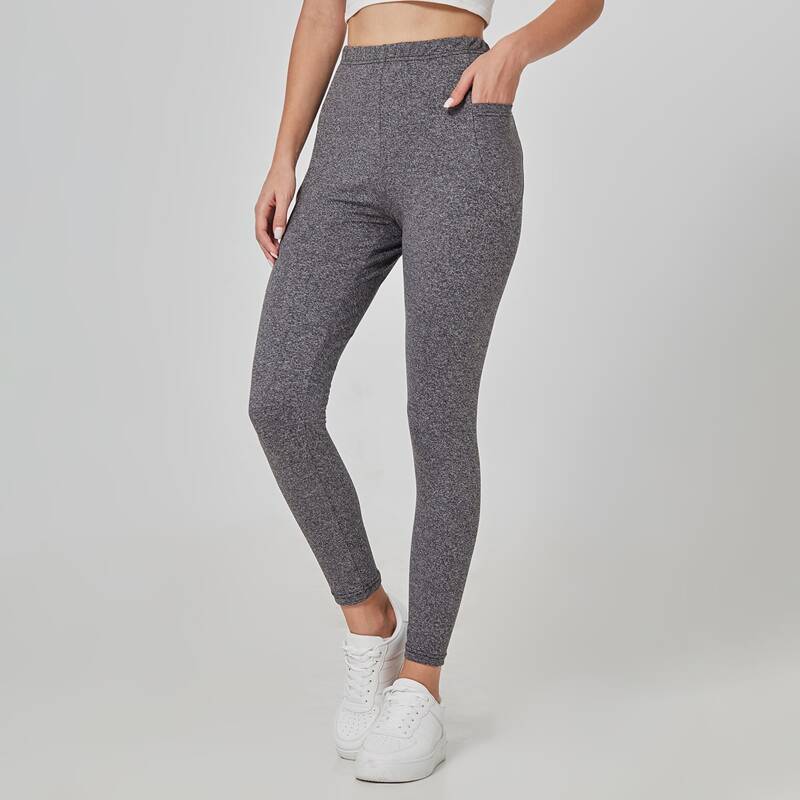 

Solid Pocket Leggings, Grey