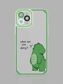 Cartoon Dinosaur Phone Case - Clear - View 1