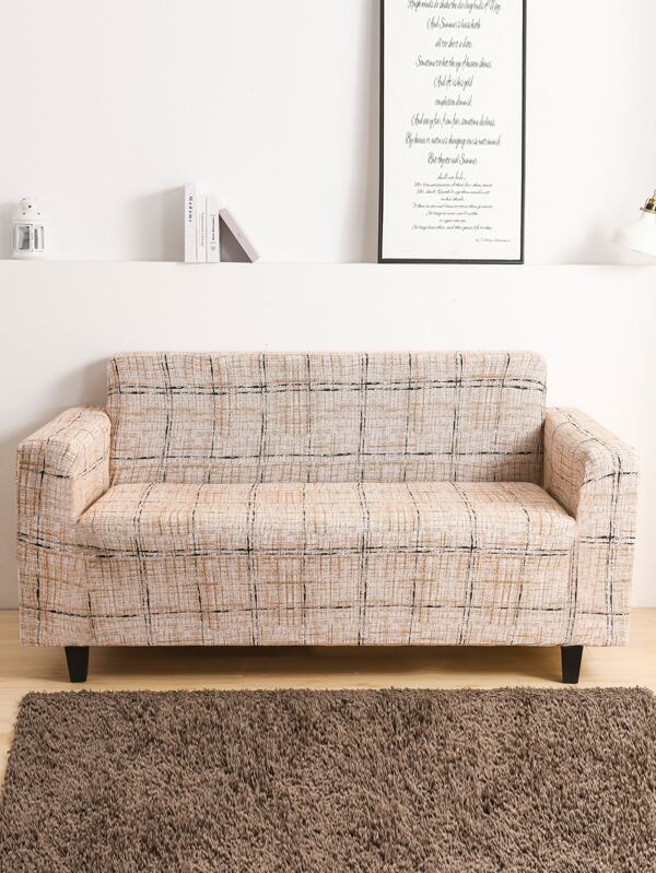Plaid Pattern Stretchy Sofa Cover