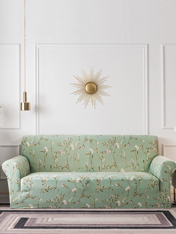 Flower Print Stretchy Sofa Cover SHEIN UK
